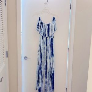 Tye Dye strapless maxi dress